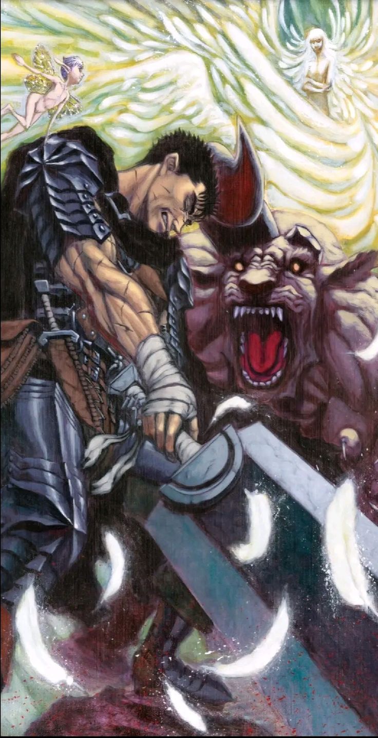 rostros de guts y griffith