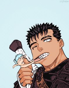 Guts y puck bromeando